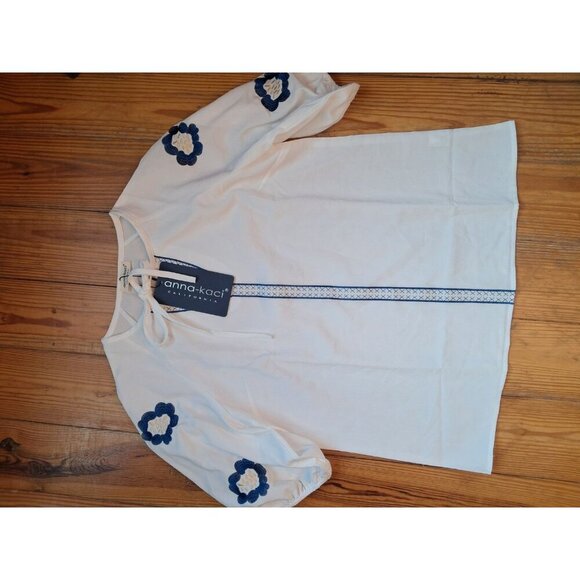 Anna Kaci New Floral Top NWT Medium Boho Country Concert - Picture 2 of 4